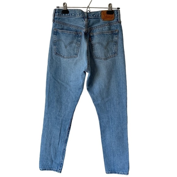 Levi's Premium 501 S High Rise Ankle Medium Wash Denim Jeans Women's Size 26 - Picture 6 of 10